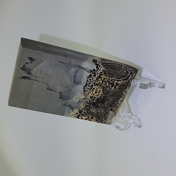 Polished Carved Picture Jasper Creeping Death Skull Natural Gemstone NWOT - Picture 3 of 10